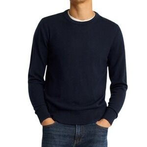 Bonobos‎ Mens Merino Wool Crew Neck Sweater M Navy Slim Pullover Lightweight